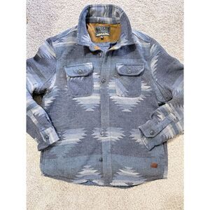 Jachs New York Aztec Southwestern Shirt Jacket Men’s Medium Blue